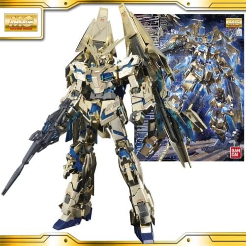 BANDAI GUNDAM MG RX-0 Unicorn Gundam 03 Phenex Phoenix electroplating model kids assembled Robot Anime action figure toys