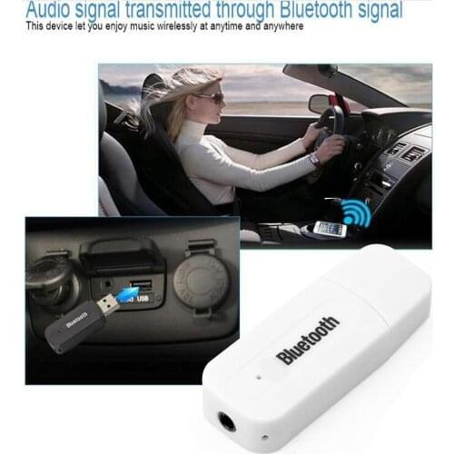 2 Colors Bluetooth Transmitter Wireless Adapter USB Phone 3.5mm Car For Mobile Speaker Music Receiver Jack Stereo Dongle W0M4