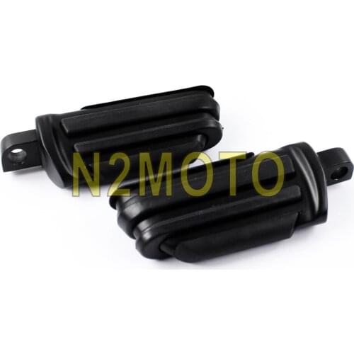 Black Aluminum Rubber Male Mount Motorcycles Highway Footpeg for Harley Softail Fatboy Road King Passenger Foot Peg
