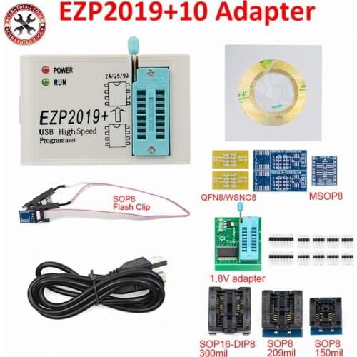 EZP2019 with Full adapters Programmer high-speed USB Programming Tool support win7&8 24 25 93 EEPROM 25 flash bios chip EZP 2019