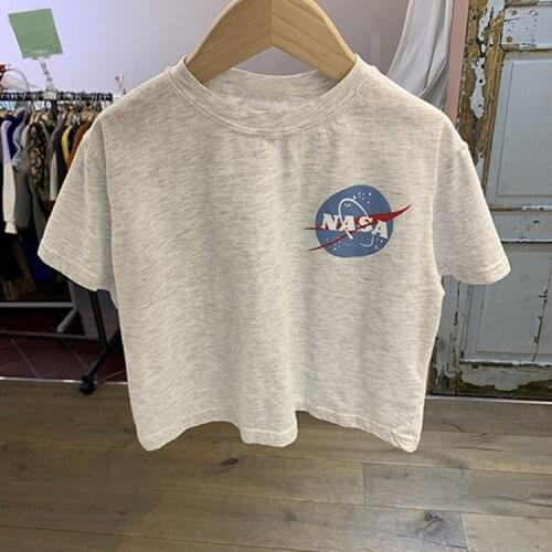 New Top Simple And Comfortable Boys And Girls' Letter Printing Casual Short Sleeve T-shirt