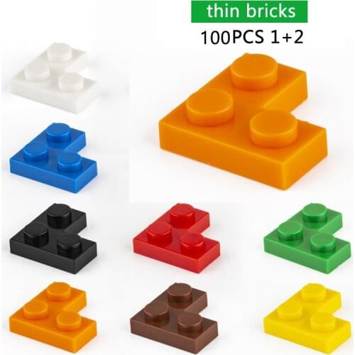 DIY Building Blocks Thin Bricks 100pcs 1&2Dots Educational Creative Size Compatible With Other Brand Assemble Toys for Children