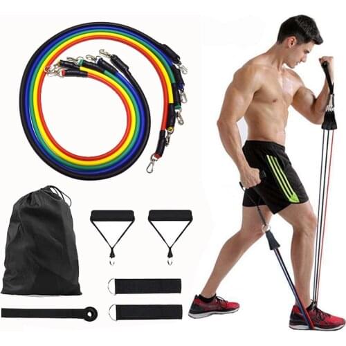 Portable Fitness Equipment Latex Tube Resistance Bands Pull Rope Exercise At Home Yoga Gym Muscle Bodybuilding Strength Training