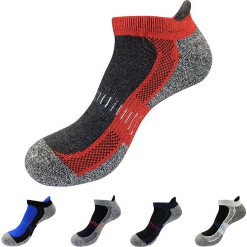FashionSport Ankle Socks Woman Men Cotton Outdoor Basketball Bike Running Mesh Breathable Non-Slip Colorful No Show Travel Socks