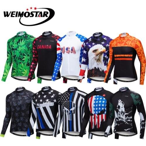 2018 Winter Long Sleeve Men Cycling Jersey Clothing Shirts Bicycle Shirts Riding Ropa Ciclsimo Breathable MTB Bike Jerseys