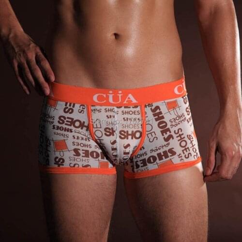 Mens Trunk Underwears Breathable Boxer Letter Printed Underpants U Convex Male Panties Sexy Male Lingerie Funny Underwear