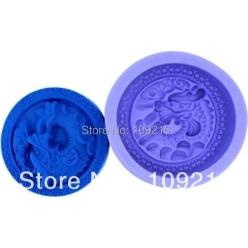 Wholesale!!!New Chinese Style Auspicious Dragon (R1137) Silicone Handmade Soap Mold DIY Mold