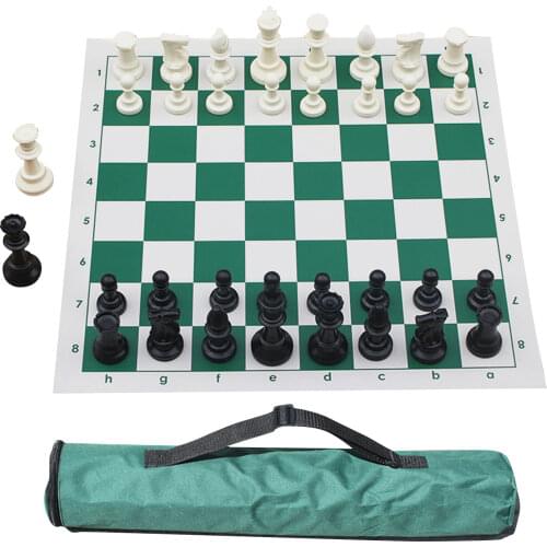 20inch Wooden Chess Game Portable Travel Chess Carrying Shoulder Bag Beginner Wooden Chess Board Toy Gift For Kids