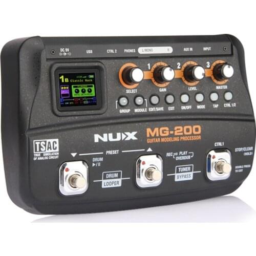 NUX MG-200 Guitar Modeling Processor Guitar Multi-Effects Processor With 55 Effect Models Musical Instrument Parts for guitar