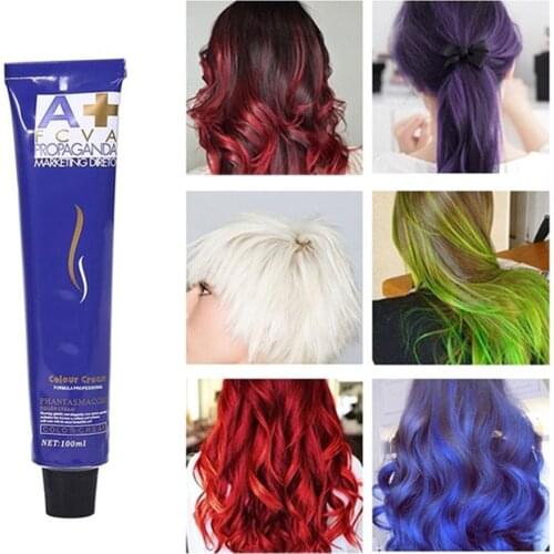 100ml Unisex Professional Color Fashion Styling Hair Cooling Dye Cream Bright Color Turning Color Hair Cream hair color