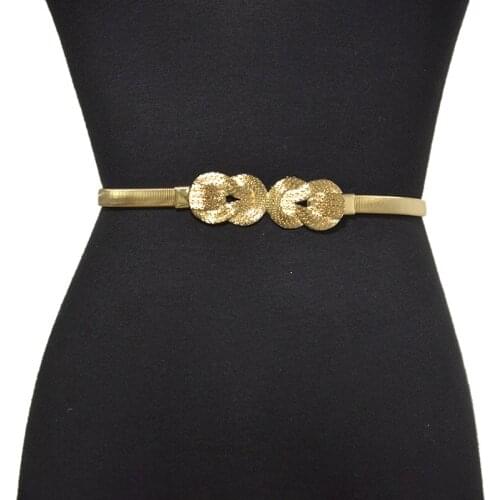 Luxury Designer New Womens Metal Waist Chain Fashion Wild Big Cloud Elastic Spring Chain Waist Chain