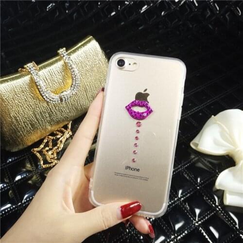 For SamsungS6 S7 S8 S9 S10 PLUS S10 Lite Note5 8 9 Case Luxury Bling Rhinestone Diamond Crystal Soft Transparent TPU Cover Case