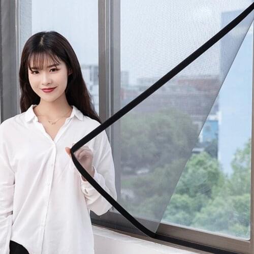 Inset Window Screen Mesh Air Tulle Adjustable Summer Invisible Anti-Mosquito net Fiberglass Removable Washable Customize Screen
