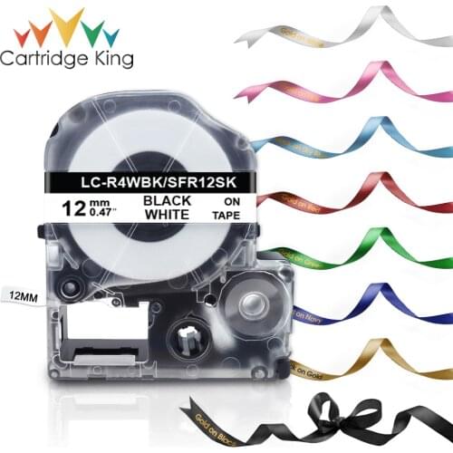 Satin Ribbon 12mm Label Tape for Epson SFR12PK SFR12SZ SFR12ZK SFR12PZ SFR12RZ SFR12GZ SFR12KZ for Epson Label Maker LW 300 400