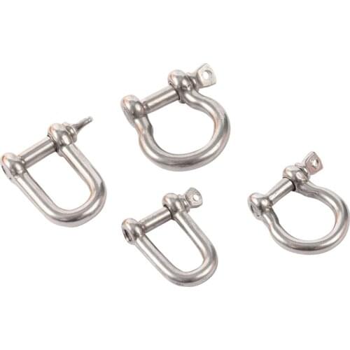 Bird Harness High Quality Stainless Steel U/O Shape Shackle Birds Flying Rope Dog Collar Parrots Open Screw Buckle Ring Clasp