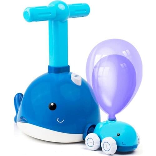 Cute Dolphin Shape Aerodynamic Balloon Car Children Educational Toy Kids Gift