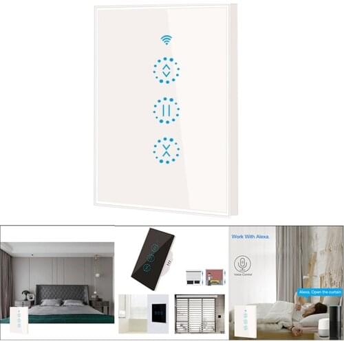 WiFi Smart Curtain Switch for Roller Shutter Electric Curtain US/AU Voice Control for Alexa Smart LifeAPP