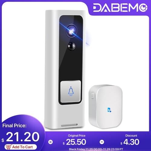 Smart Video Doorbell WiFi Wireless Camera Security Home Intercom Door Bell Two Way Audio HD IR Night Vision Door Phone Camera