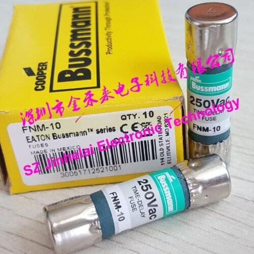 10PCS New and original FNM-9 FNM-10 Time-Delay Fuses 250V 10*38mm