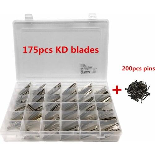 175pcs/lot Metal Blank with free Pins Car Key Blade Set box With a Box for JMD VVDI KEYDIY KD Remote