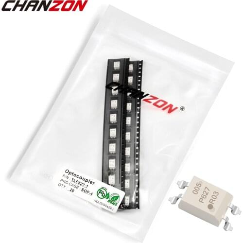 20pcs TLP627-1 Optocoupler 627 SOP-4 SOP4 SMD4 Opto SMD Photovoltaic Optoisolator 5v New and Original Chanzon Isolator