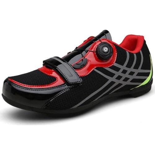 2021 Leather MTB Cycling Shoes Men Breathable Antiskid Bike Shoes Road Bicycle Shoes SPD Rubber Cleat Racing Cycling Snekaers
