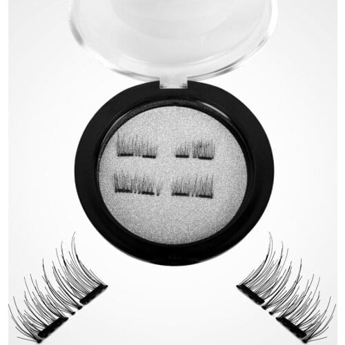 4pcs/set Magnetic Eyelashes Lashes Extension Natural Reusable Handmade No Glue Magnetic Fake Eyelashes & Eyelashes Tweezer