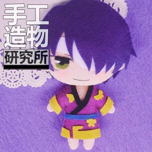 Anime Takasugi Shinsuke Soft Stuffed Toys DIY Handmade Pendant Keychain Doll Creative Gift