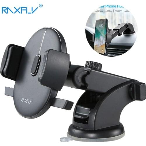 RAXFLY Car Phone Holder For iPhone Samsung Xiaomi 360 Rotation Suction Cup Navigation Car Holder Mobile Phone Holder Car Stand