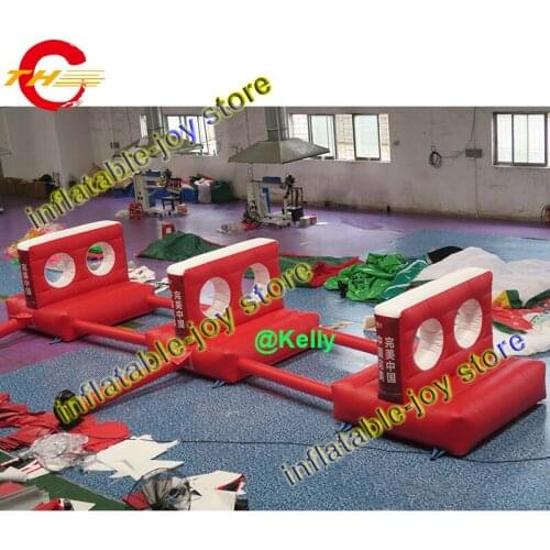 Free air shipping inflatable tunneling hole drilling sport game for adult and children, cheap party rental carnival sport games
