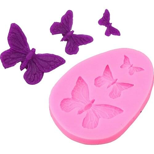 1Pc Butterfly Silicone Mold Shaped Fondant Cake Mold Soap Mould Backware Baking Cooking Tools Sugar Cookie Jelly Pudding Decor