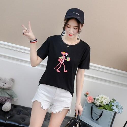 Anime Tshirt Korean Style Short Sleeve Tees Cute Tops Women 2021 Fashion Women Clothing Kawaii White Top Womens Blouse Vintage