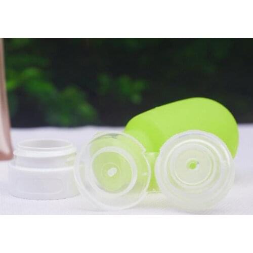 1pc Leak Proof Silicone Travel Cosmetics Bottles Liquid Container Non-slip Shampoo Packing Refillable Bottle Shower Gel Jars