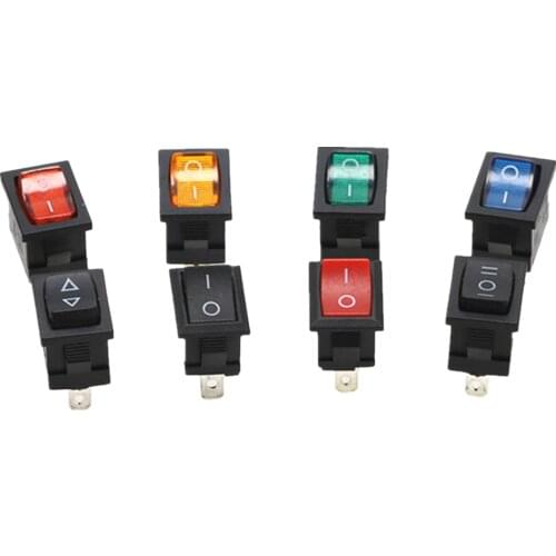 KCD1 2PIin 3Pin Car Rocker Switch 6A/10A 250V/125V AC Red Yellow Green Blue black Button Best Price KCD1