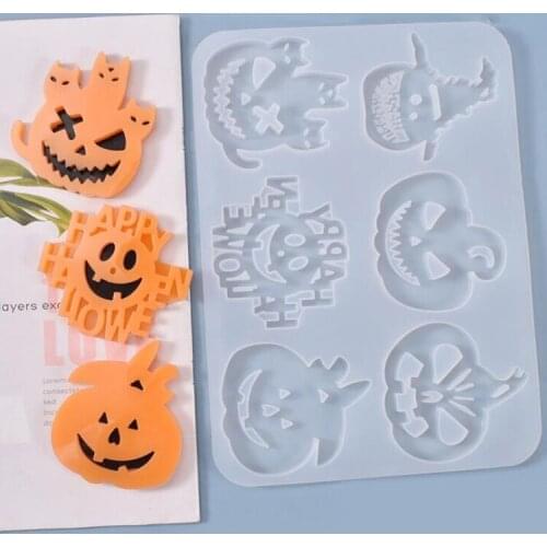 Halloween Pumpkin Collection Aromatherapy Plaster Candle Mold DIY Epoxy Resin Tool Auto Listed Bag Decoration Keychian Ornaments