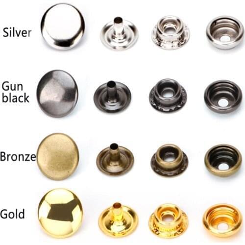 Round Buttons High-End Down Jacket Buttons Metal Prong Snap Buttons Bag Clothes Jacket Repair Rivet Tools 10/12.5/15/17/20mm