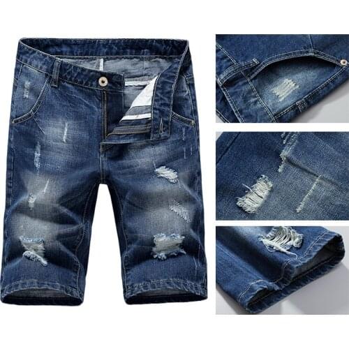 Summer Mens Ripped Denim Shorts 5 Styles Stretch Short Jeans Fashion Casual Slim High Quality Jeans Casual Sport Jeans