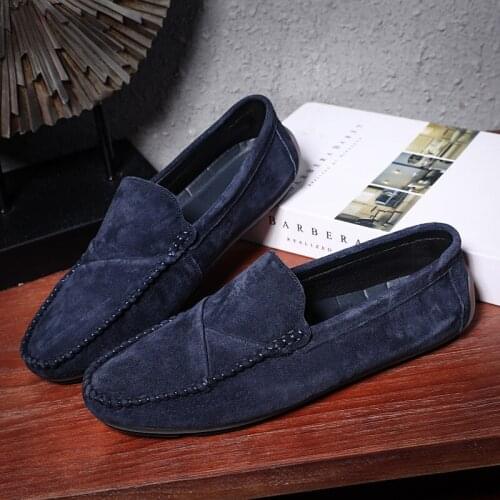 Loafers Men Leather Shoes Fashion New Spring Summer Brand Leather Drive Mens Casual Shoes Man Moccasins Comfy Slip-On