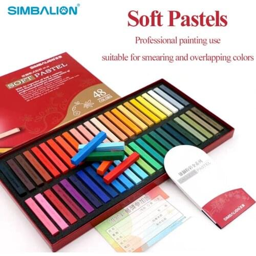 SIMBALION Soft Pastels/Chalks/Sticks/Crayons Black/White 6pcs/set Non Toxic Smearing/Overlapping Colors Drawing Sketch Graffiti