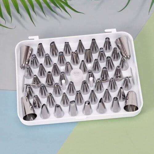 52pcs Stainless Steel Cream Piping Nozzles Set Baking Pastry Tools Metal DIY Dessert Cake Decoration Kithcen Accessories