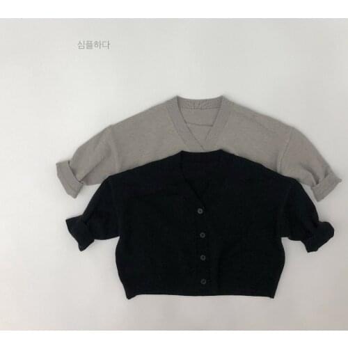 2021 Autumn Boys Sweaters Single Breast Boy Knitwear Kids Cardigans Brief V Neck Sweater