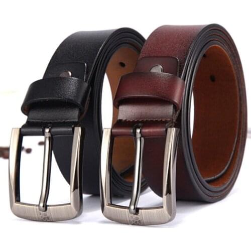 Men high quality genuine leather belt luxury designer belts men cowskin fashion Strap male Jeans for man cowboy free shipping