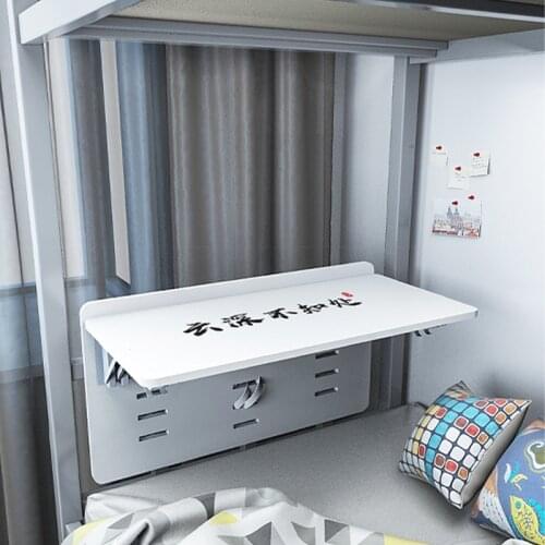 Foldable design bed table dormitory upper cover hanging side environmental protection wood plastic board College student hanging