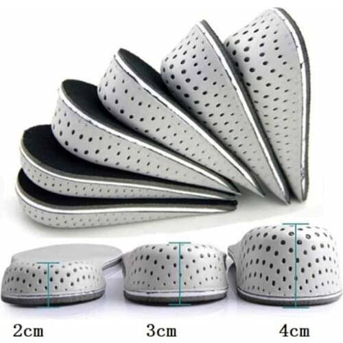 1 Pair Shoe Insoles Unisex 2-4cm Height Increase Insoles Breathable Insole Heighten Heel Insert Casual Shoes Pad Cushion