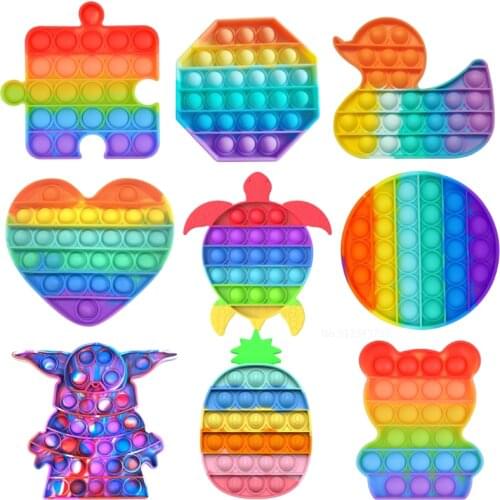 Push Bubble Sensory Toy Autism Needs Squishy Stress Reliever Toys Adult Child Funny Anti-stress Fidget Toys Decompression Gifts
