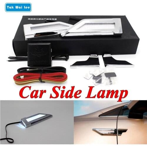 Tak Wai Lee 2X LED Car Fender Side Marker Lights DC12-15V Daytime Running Day Lamp Yellow Turn Signal Light White Reversing Lamp