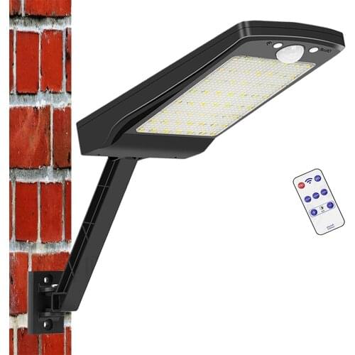 48 led Solar Powered Wall Light Outdoor Exterieur remote control rotable PIR Motion Sensor Street Flood light