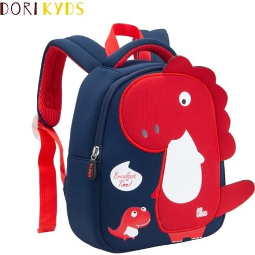 DORIKYDS High Quality Kindergarten Preschool Backpack for Boys Girls Baby School Bags Cute Cartoon Dinosaur Kids Bags