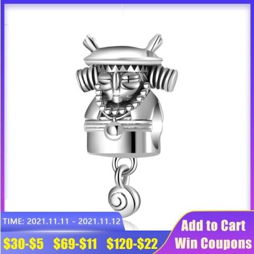 AGATA 2021 New 925 Sterling Silver Horned Witch Charm Women Beads Jewelry Accessories Fit Original Pandora Bracelet Making