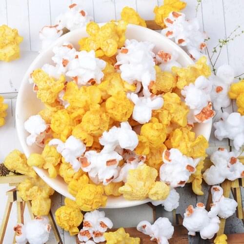 10/30/50 Pcs Popcorn Material Kit 3D Resin Flat Cabochons Embellishment Apple Diy Wedding Hairpin accessories Scrapbook Craft